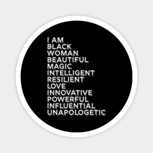 I Am A Powerful Woman, African American, Black History Magnet